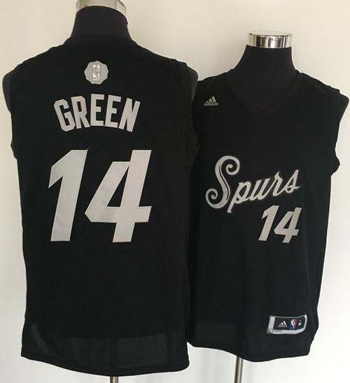 Spurs #14 Danny Green Black 2016-2017 Christmas Day Stitched NBA Jersey