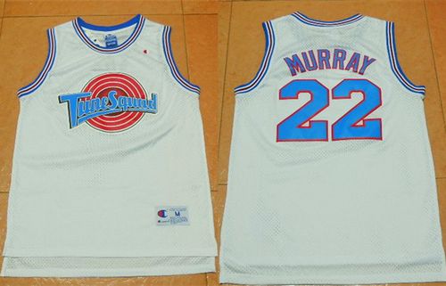 Space Jam Tune Squad #22 Bill Murray White Movie Stitched Basketball Jersey