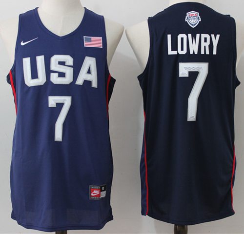 Nike Team USA #7 Kyle Lowry Navy Blue 2016 Dream Team Stitched NBA Jersey - Click Image to Close