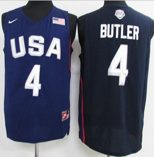 Nike Team USA #4 Jimmy Butler Navy Blue 2016 Dream Team Stitched NBA Jersey - Click Image to Close