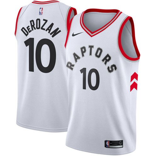 Nike Raptors #10 DeMar DeRozan White Association Edition NBA Swingman Jersey