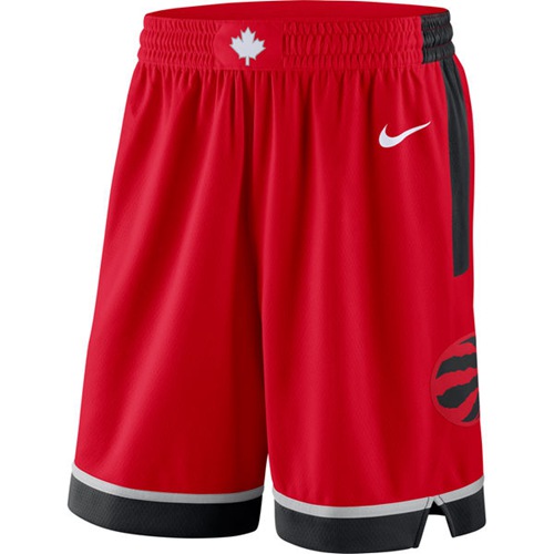 Men's Toronto Raptors Nike Red Icon Swingman Basketball Shorts - Click Image to Close