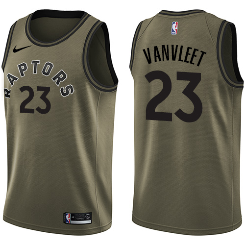 Nike Raptors #23 Fred VanVleet Green Salute to Service NBA Swingman Jersey