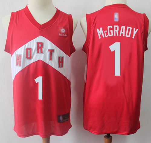 Raptors #1 Tracy Mcgrady Red Basketball Swingman Earned Edition Jersey