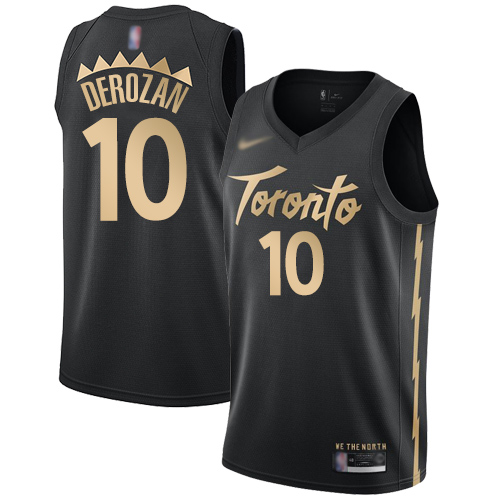 Raptors #10 DeMar DeRozan Black Basketball Swingman City Edition 2019/20 Jersey