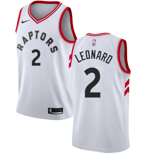 Nike Raptors #2 Kawhi Leonard White NBA Swingman Association Edition Jersey