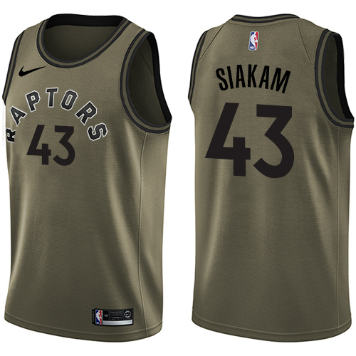 Nike Raptors #43 Pascal Siakam Green Salute to Service NBA Swingman Jersey