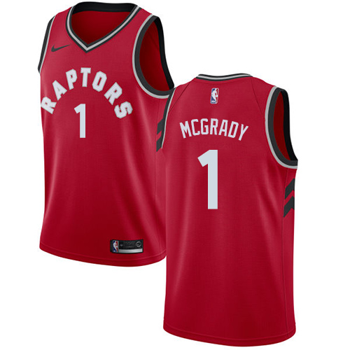 Raptors #1 Tracy Mcgrady Red Basketball Swingman Icon Edition Jersey