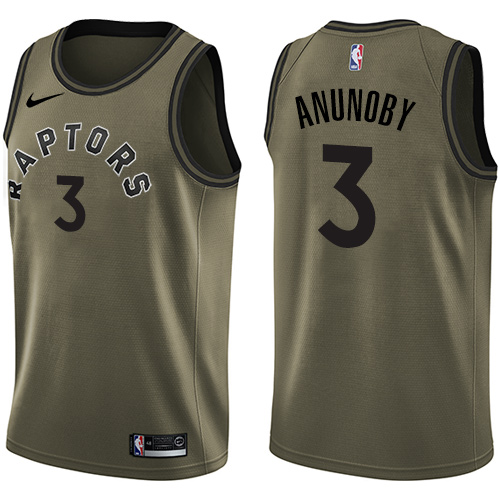 Nike Raptors #3 OG Anunoby Green Salute to Service NBA Swingman Jersey