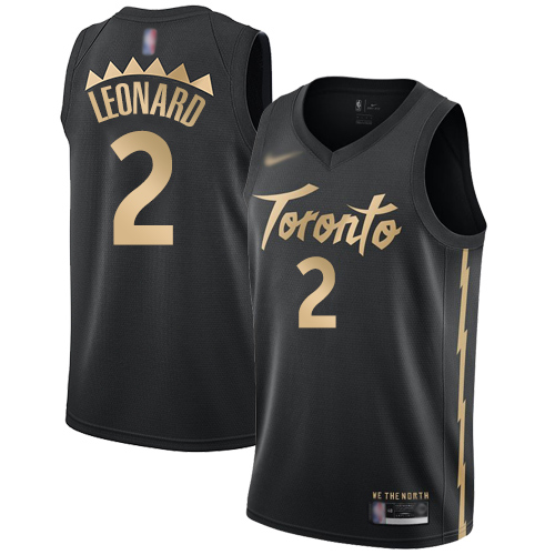 Raptors #2 Kawhi Leonard Black Basketball Swingman City Edition 2019/20 Jersey