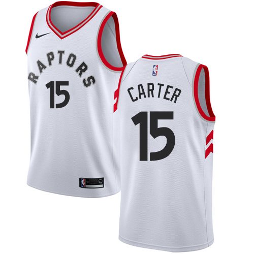 Raptors #15 Vince Carter White Basketball Swingman Association Edition Jersey