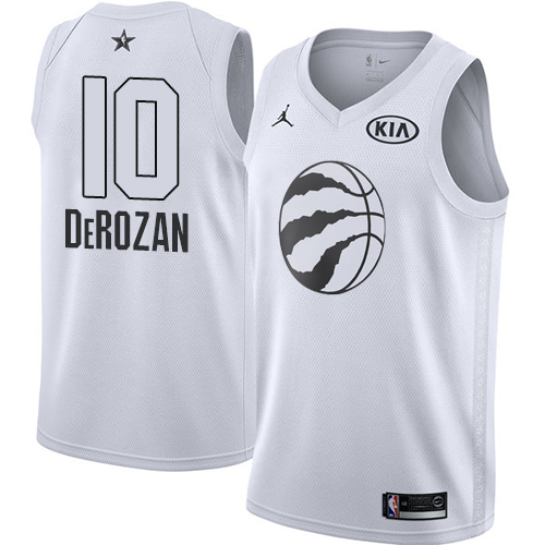 Nike Raptors #10 DeMar DeRozan White NBA Jordan Swingman 2018 All-Star Game Jersey - Click Image to Close