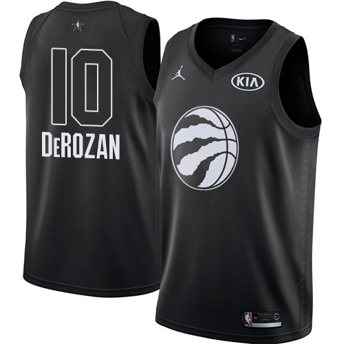 Nike Raptors #10 DeMar DeRozan Black NBA Jordan Swingman 2018 All-Star Game Jersey - Click Image to Close