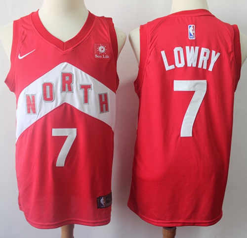 Raptors #7 Kyle Lowry Red Basketball Swingman Earned Edition Jersey