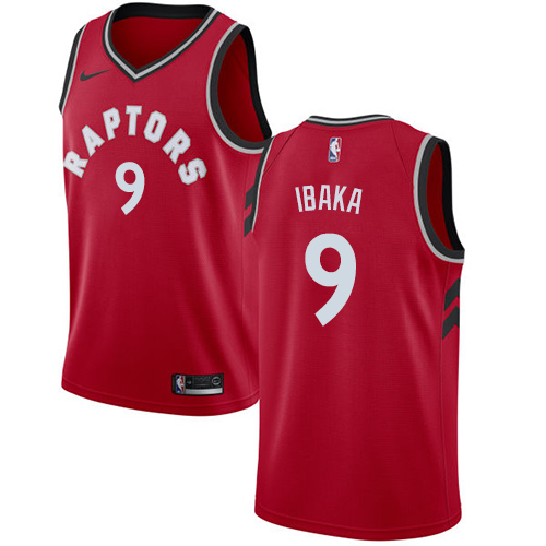 Raptors #9 Serge Ibaka Red Basketball Swingman Icon Edition Jersey