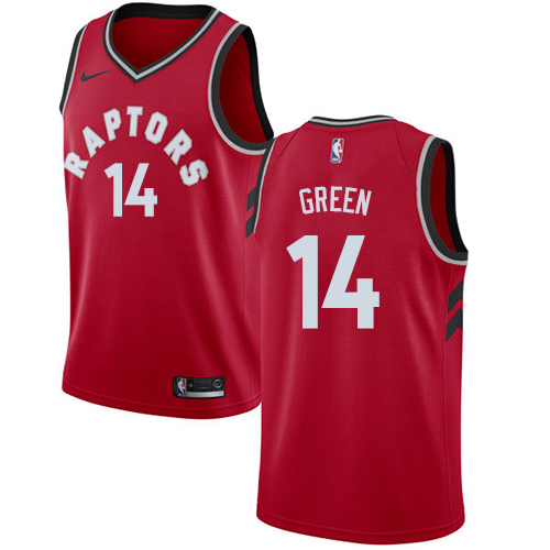 Raptors #14 Danny Green Red Basketball Swingman Icon Edition Jersey