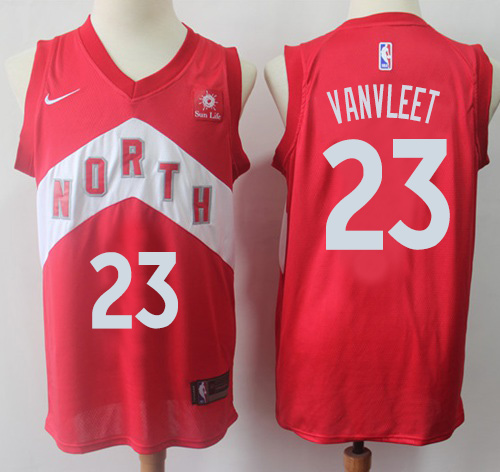 Raptors #23 Fred VanVleet Red Basketball Swingman Earned Edition Jersey