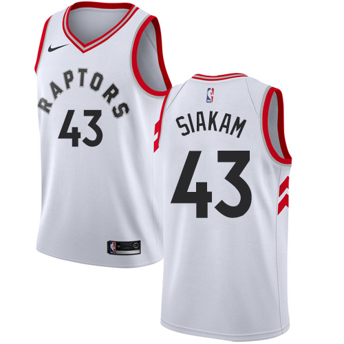 Raptors #43 Pascal Siakam White Basketball Swingman Association Edition Jersey