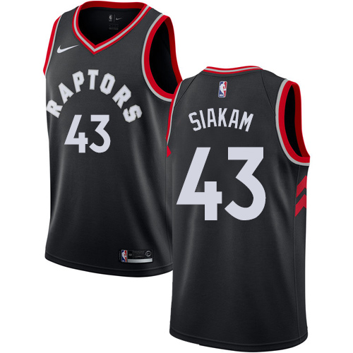 Raptors #43 Pascal Siakam Black Basketball Swingman Statement Edition Jersey