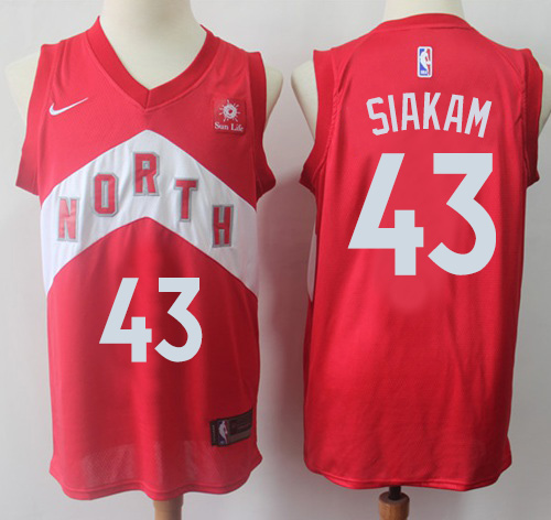 Raptors #43 Pascal Siakam Red Basketball Swingman Earned Edition Jersey