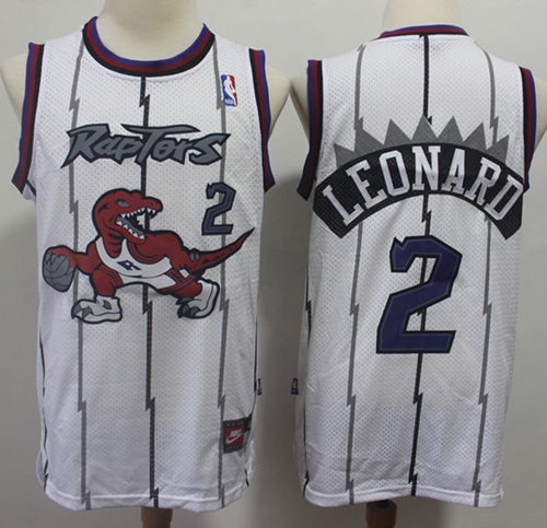 Nike Raptors #2 Kawhi Leonard White NBA Hardwood Classics Jersey