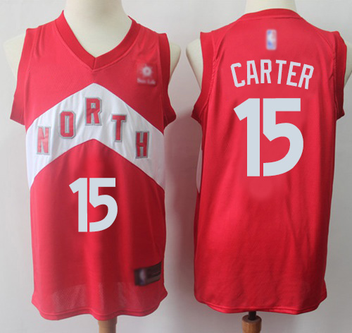 Raptors #15 Vince Carter Red Basketball Swingman Earned Edition Jersey