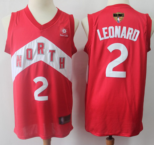 Raptors #2 Kawhi Leonard Red 2019 Finals Bound Basketball Swingman Earned Edition Jersey