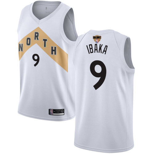 Raptors #9 Serge Ibaka White 2019 Finals Bound Basketball Swingman City Edition 2018/19 Jersey - Click Image to Close