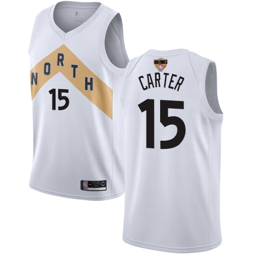 Raptors #15 Vince Carter White 2019 Finals Bound Basketball Swingman City Edition 2018/19 Jersey