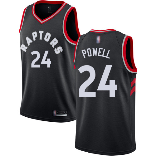 Raptors #24 Norman Powell Black Basketball Swingman Statement Edition Jersey - Click Image to Close