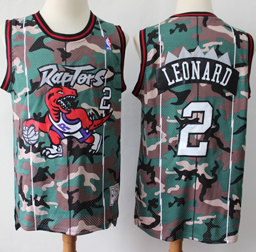 Raptors #2 Kawhi Leonard Camo Basketball Swingman Jersey