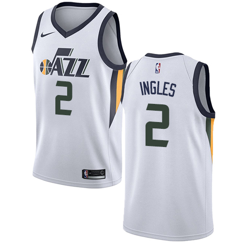 Jazz #2 Joe Ingles White Basketball Swingman Association Edition Jersey