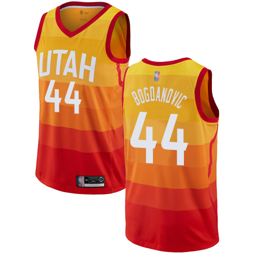 Jazz #44 Bojan Bogdanovic Orange Basketball Swingman City Edition 2019/20 Jersey