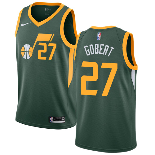 Jazz #27 Rudy Gobert Green Basketball Swingman Earned Edition Jersey