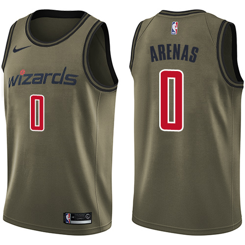 Nike Wizards #0 Gilbert Arenas Green Salute to Service NBA Swingman Jersey - Click Image to Close