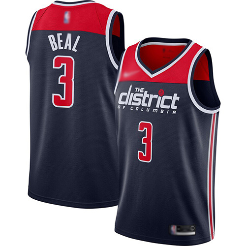 Wizards #3 Bradley Beal Navy Blue Basketball Swingman Statement Edition 2019/2020 Jersey