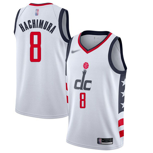 Wizards #8 Rui Hachimura White Basketball Swingman City Edition 2019/20 Jersey