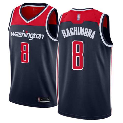 Wizards #8 Rui Hachimura Navy Blue Basketball Swingman Statement Edition Jersey