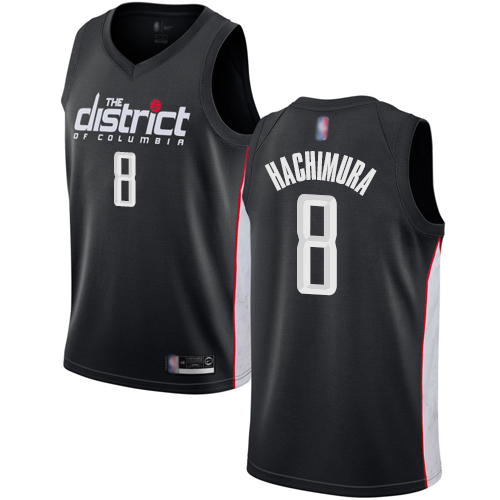 Wizards #8 Rui Hachimura Black Basketball Swingman City Edition 2018/19 Jersey