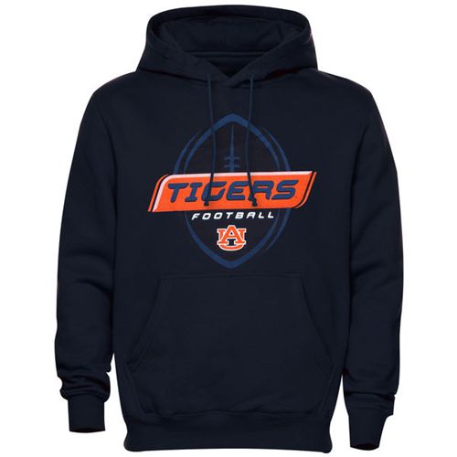 Auburn Tigers Big & Tall Slant Route Hoodie Navy Blue - Click Image to Close