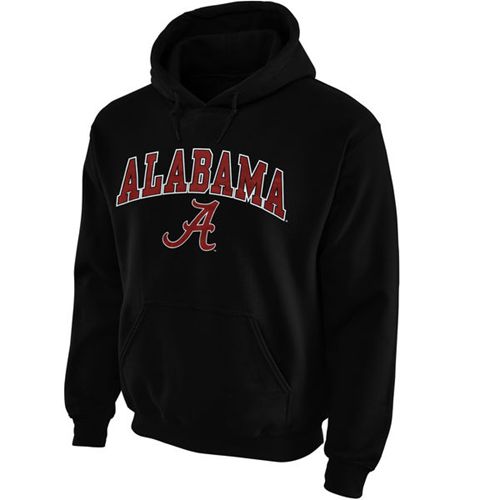 Alabama Crimson Tide Midsize Arch Pullover Hoodie Black - Click Image to Close