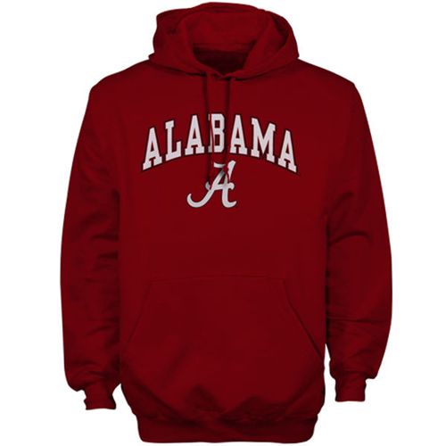 Alabama Crimson Tide New Agenda Midsize Arch Over Logo Hoodie Cardinal - Click Image to Close