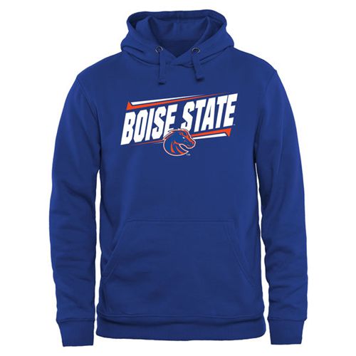 Boise State Broncos Double Bar Pullover Hoodie Royal - Click Image to Close