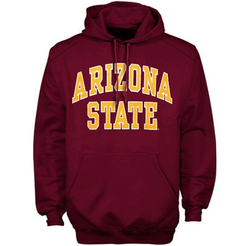 Arizona State Sun Devils Bold Arch Hoodie Maroon - Click Image to Close