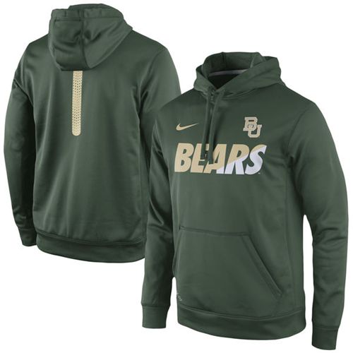 Baylor Bears Nike Sideline KO Fleece Therma-FIT Performance Hoodie Green - Click Image to Close