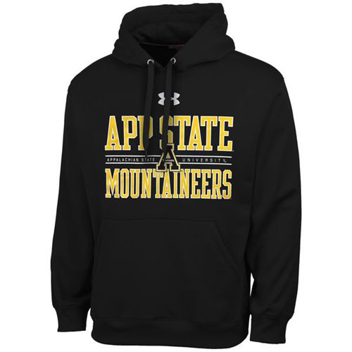 Appalachian State Mountaineers Under Armour Performance Hoodie Black - Click Image to Close