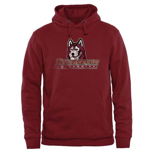 Bloomsburg Huskies Classic Primary Pullover Hoodie Garnet - Click Image to Close