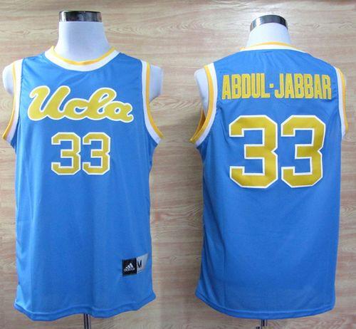 Bruins #33 Kareem Abdul-Jabbar Blue Basketball Stitched NCAA Jersey - Click Image to Close