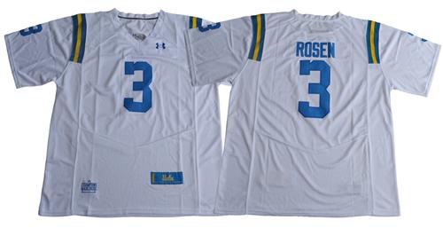 Bruins #3 Josh Rosen White Under Armour Premier Stitched NCAA Jersey