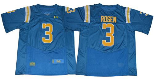 Bruins #3 Josh Rosen Blue Under Armour Premier Stitched NCAA Jersey